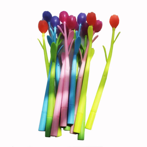 Wholesale Plastic Color Changing Flower Gel Pen