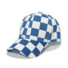 Wholesale Cotton Polyester Black and White Checkerboard Baseball Cap