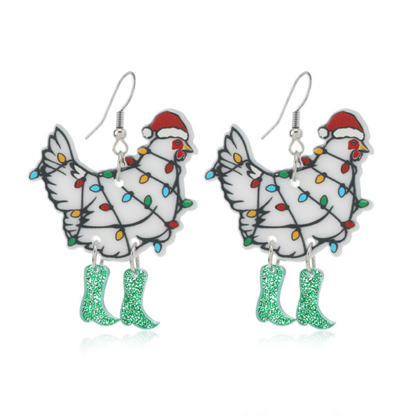 O1CN01q4JwfU21msSNVj04D_1121057028-0-cib Wholesale Christmas Exaggerated Christmas Hat Animal Acrylic Earrings