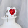 Wholesale Heart-shaped Rose Soft Ceramic Crown Diamond Ball Straight Hole Beads