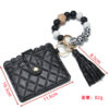 Wholesale Silicone Beaded Card Holder Wrist Keychain