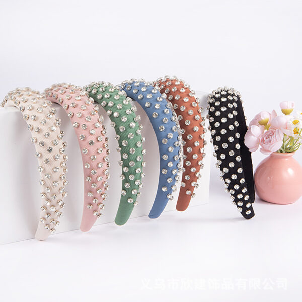 Wholesale Diamond-encrusted Wide-brimmed Headband