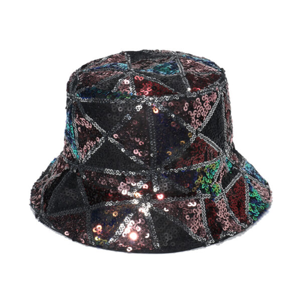 O1CN01q7n5c91QAjWDziAGc_962731936-0-cib Wholesale Punk Geometric Sequins Polyester Bucket Hat