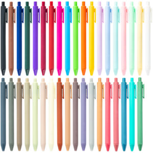 Whoelsale Candy Color Press Plastic Pen Gift Office Tools Teacher Gift