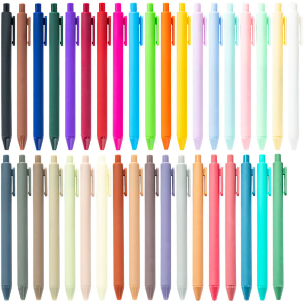 Whoelsale Candy Color Press Plastic Pen Gift Office Tools Teacher Gift
