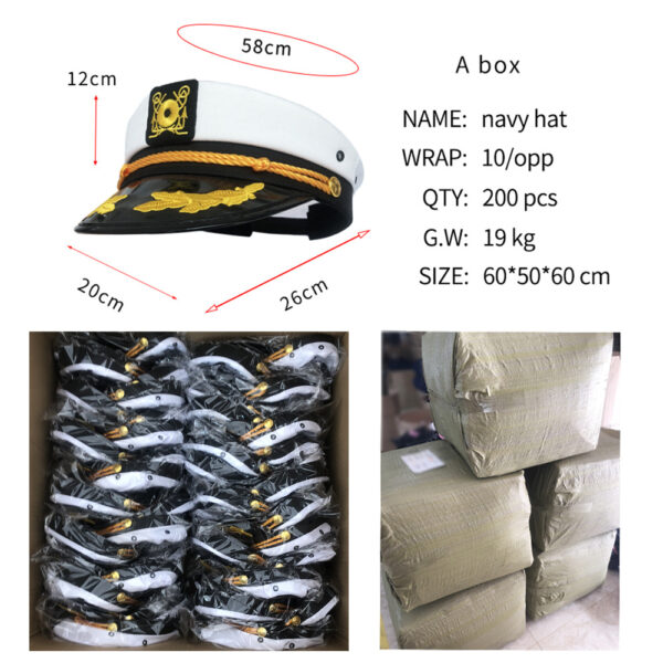 Wholesale Polyester Props Captain Hat Party