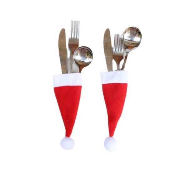 Wholesale Santa Hat Cutlery Set Ornaments