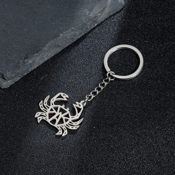 Wholesale Stainless Steel Hollow Crab Keychain
