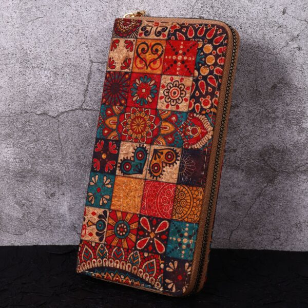 Wholesale PU Multifunctional Wood Grain Retro Wood Grain Long Wallet