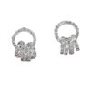 Wholesale Jewelry Rhinestone 5 Circle Alloy Earrings