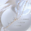 Wholesale Imitation Pearl Titanium Steel Titanium Steel Plated 18k Gold Tassel Necklace