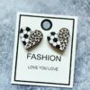 Wholesale Event Sports Accessories Heart Shaped Ball Wooden Earrings