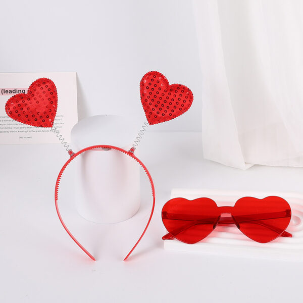 Wholesale Fabric Sequin Heart Headband