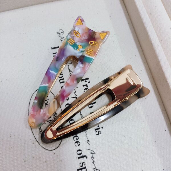 Wholesale of Cute and Sweet Cat Acetic Acid Board Hair Clips