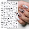 Wholesale Valentine's Day Heart Letter Plastic Nail Stickers