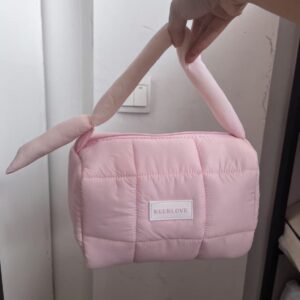 Portable puff bag-pink