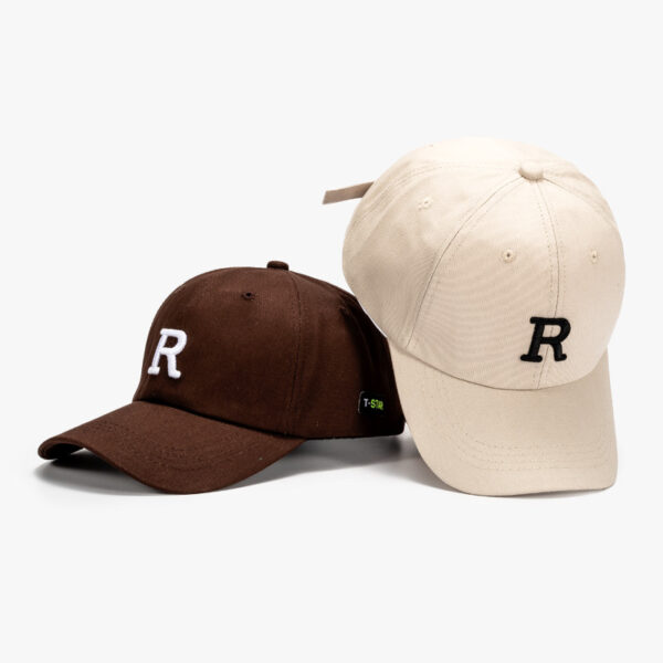 Wholesale R Logo Letter Embroidery Cotton Peaked Cap