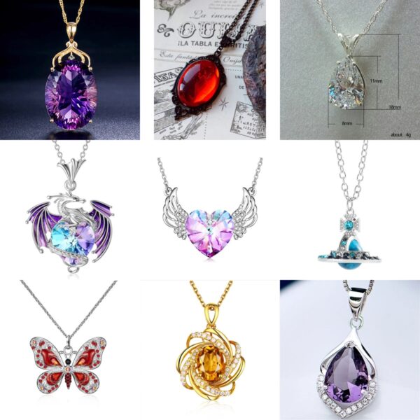 Wholesale Angel Wings Diamond Crystal Necklace