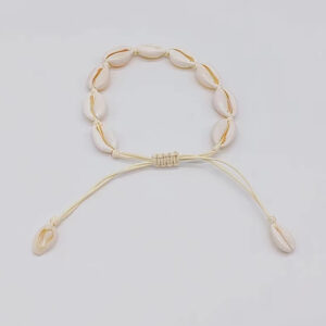 Rice White Rope Anklet 9 Shell