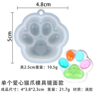 Single love cat claw mold mirror
