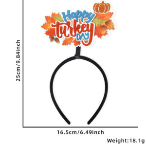 Alphabet Maple Leaf Pumpkin Hair Hoop / Free size