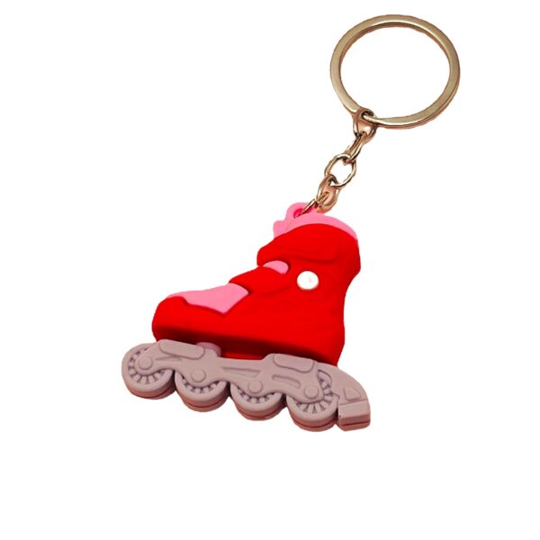 Wholesale Simulation Roller Skates PVC Soft Plastic Creative Key Chain