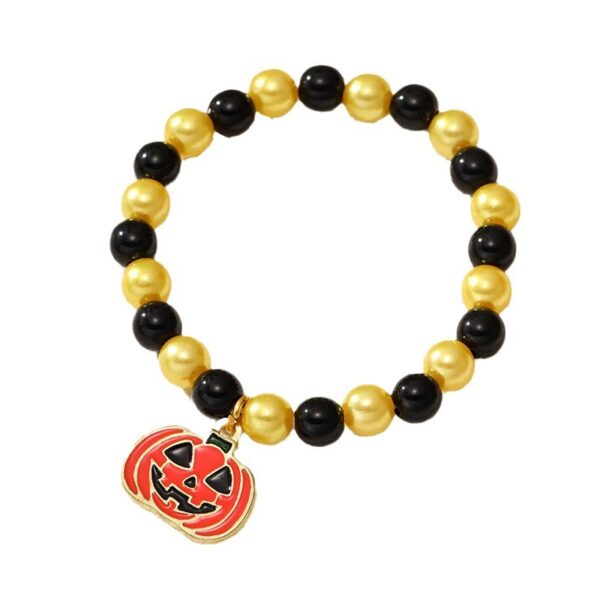 O1CN01qS60iM1Bs2w6j5r6E_0-0-cib Wholesale New Halloween Handmade Beaded Hand Decorated Pumpkin Alloy Bracelet