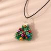 Wholesale Christmas Ornaments Plush Christmas Tree Plastic Necklace Sweater Chain