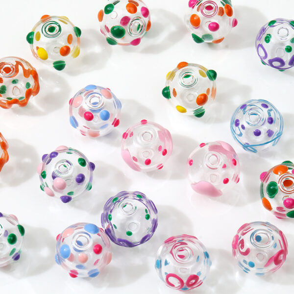 O1CN01qSnCgE1TX7vDmhi75_2212683392391-0-cib Wholesale Hand Painted Hollow Glass Jewelry Accessories Beads