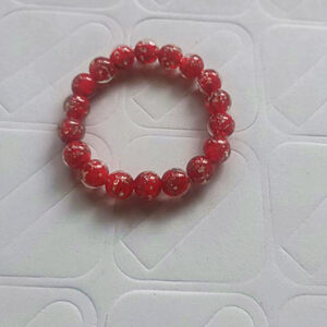 10MM red glass bracelet 18 PCs/piece