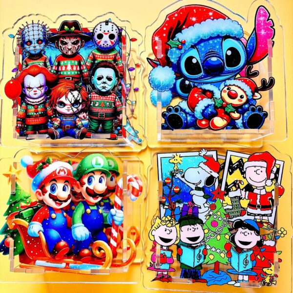 Wholesale 10cm Cartoon Christmas DIY Acrylic Pen Holder OLY Exclusive
