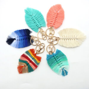 O1CN01qVuFfU1gtBpEGWfE5__2211416754199-0-cib-1 Wholesale Handwoven Cotton Rope Tassel Keychain