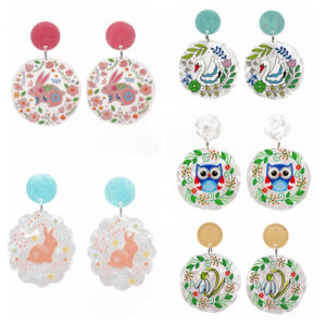 O1CN01qWSFQF1QOvoqWATpL__3064811967-0-cib Wholesale Owl Rabbit Flowers Acrylic Earrings