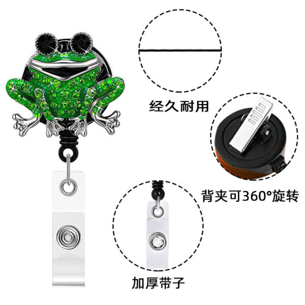 Wholesale Badge Reels Alloy Frog Sea Turtle Retractable Keychain
