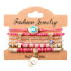 Wholesale Devil's Eye Fashion Bohemian Multi Layer Bead Charm Bracelet