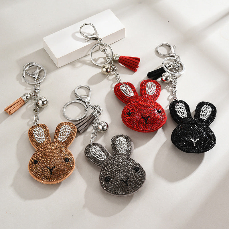 Wholesale Rabbit Diamond Metal Keychains