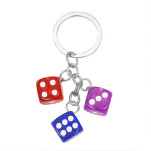Red, blue and purple three-color Resin key chain 10
