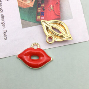 1 drops of oil red lips 18*13mm-0.8g-10982