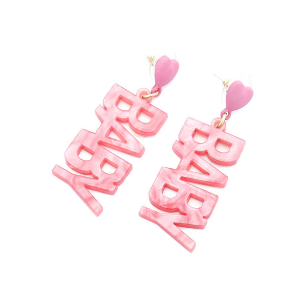 Wholesale Heart English Letter Acrylic Earrings