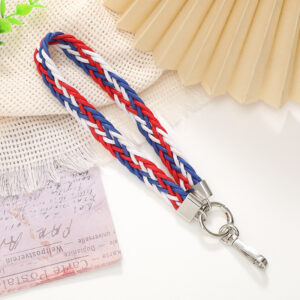 K2507 ribbon pendant red, white and blue / 16mm wide rope