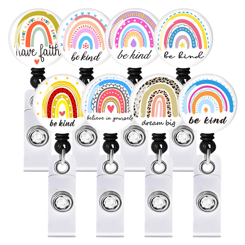 Wholesale Acrylic Rainbow Telescopic Keychain