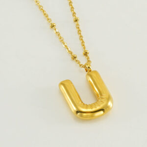 Gold letter U (with chain)