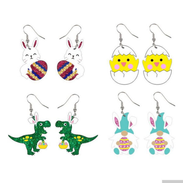 O1CN01qezMmW1ZFcMBC9c30__1794553165-0-cib Wholesale Jewelry Easter Chick Dinosaur Goblin Acrylic Earrings