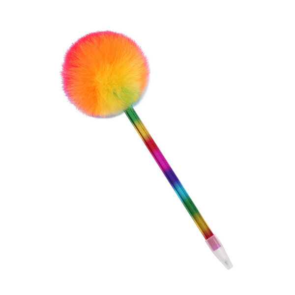 O1CN01qfSPuc1luAkWyGcpE_2212809584878-0-cib-2 Wholesale Rainbow Fur Ball Plastic Ballpoint Pen