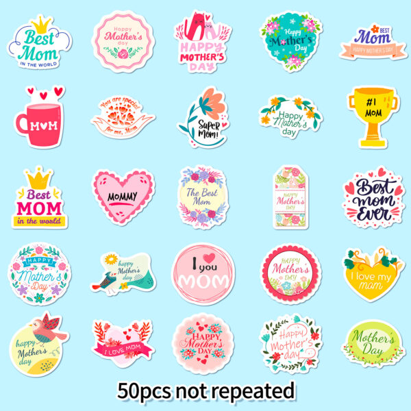 Wholesale Mother's Day English Alphabet Holiday Decoration Stickers