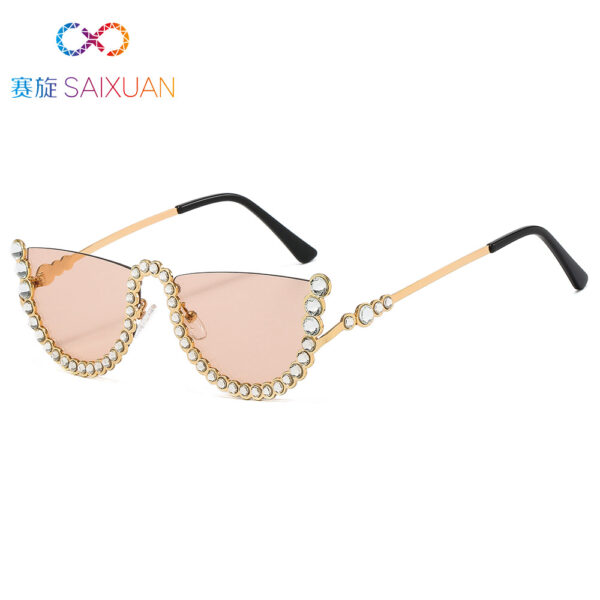 Wholesale Metal Half-frame PC Women's Sunglasses