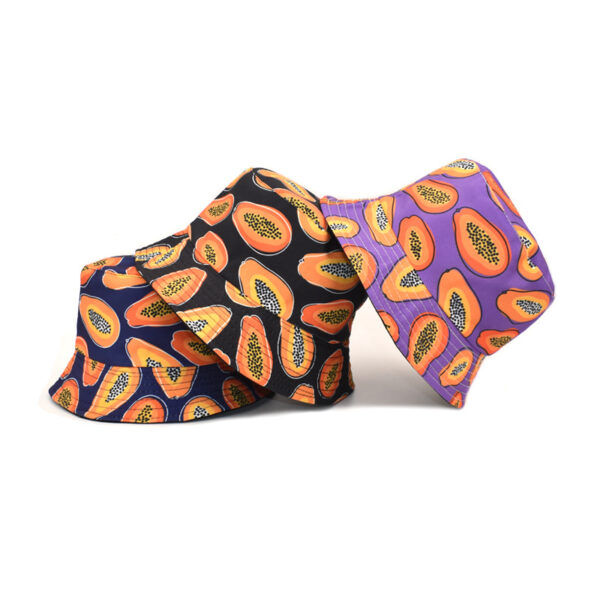 Wholesale Papaya Printed Polyester Bucket Hat