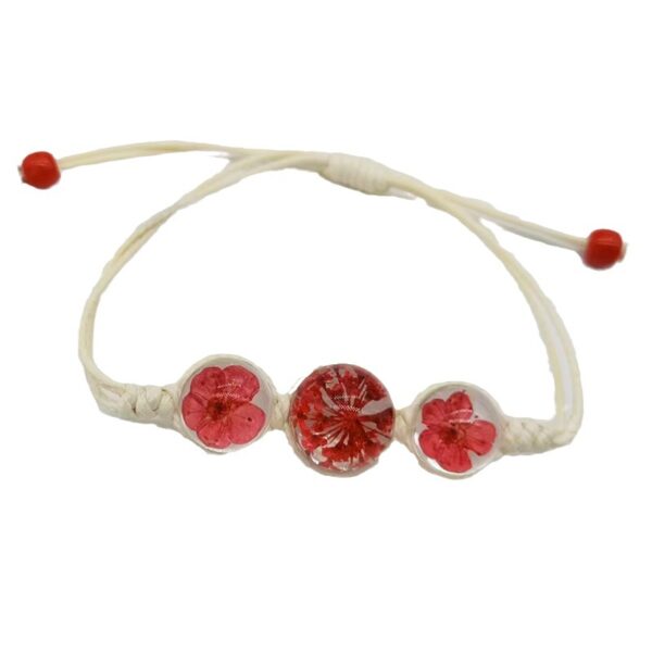 Wholesale Cherry Blossom Hand-woven Real Flower Bracelet