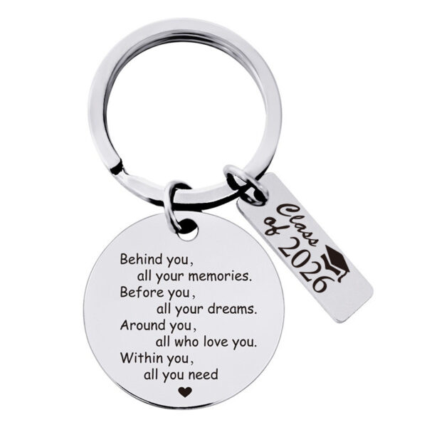 Wholesale Stainless Steel Graduation Season Lettering Keychain