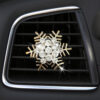 Wholesale Rhinestone Metal Snowflake Car Perfume Decoration Clip